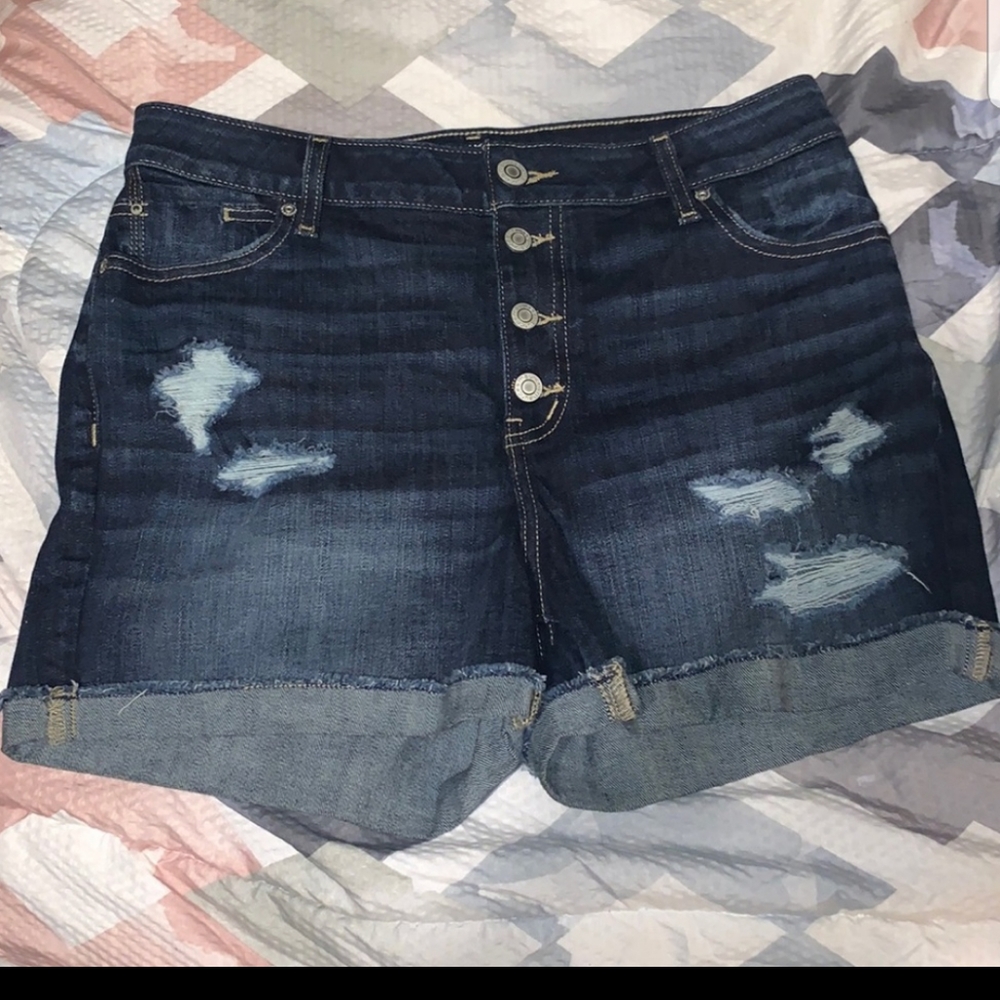 Maurices High Rise Button Up Shorts
